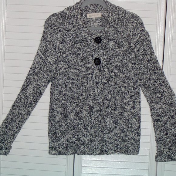 Jones New York Womens Medium Variegated Cardigan - Picture 3 of 16